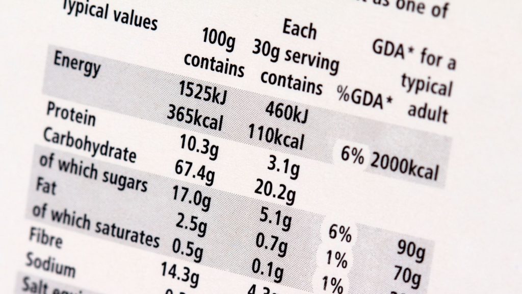Check the Nutrition Facts